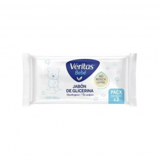 Jabón Veritas Glicerina Bebé 3 unid x 120 gr
