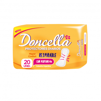 Protectores Doncella Respirables c/ Desodorante 20 unidades