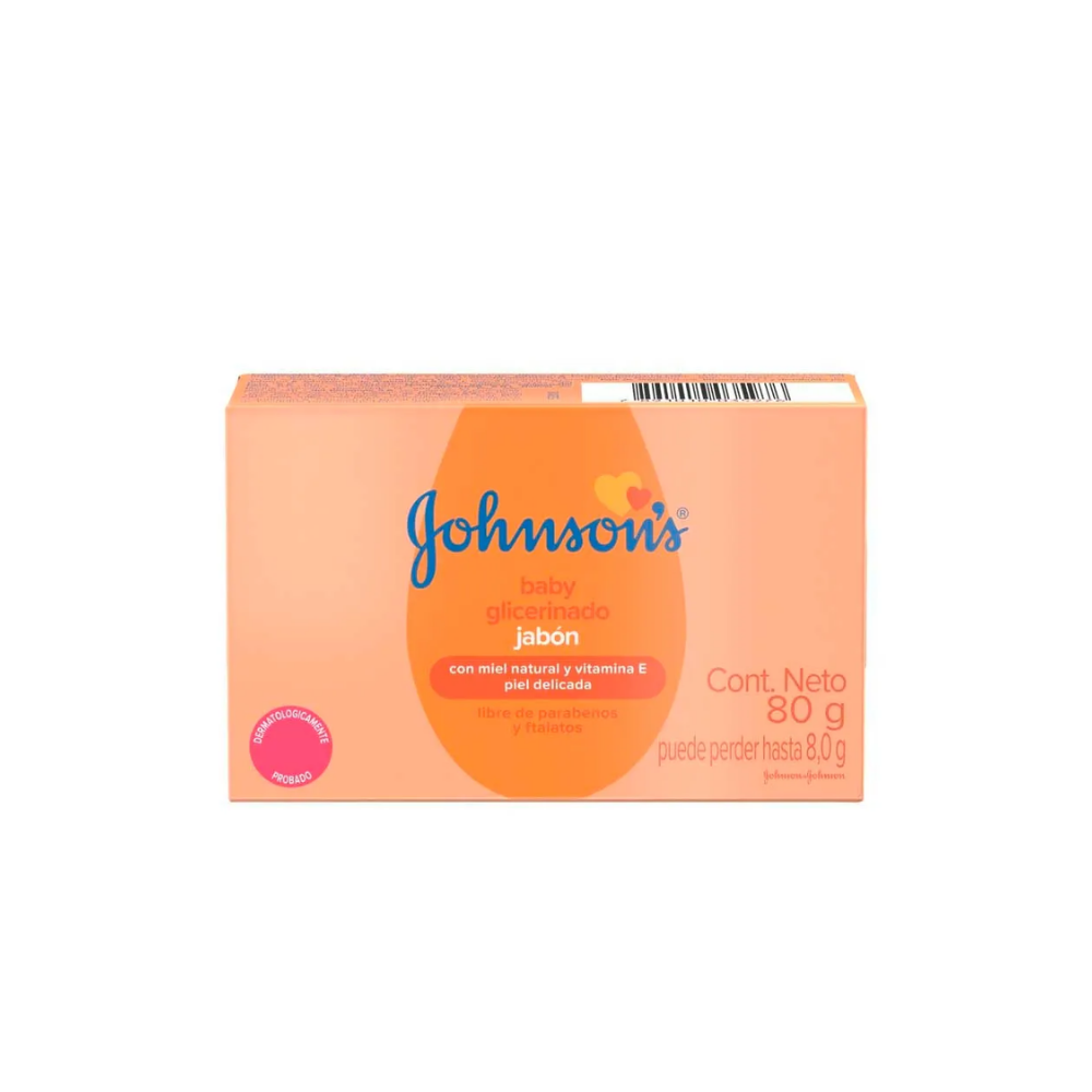 Jabón Johnsons Baby Glicerina Ingredientes Naturales 80 gr