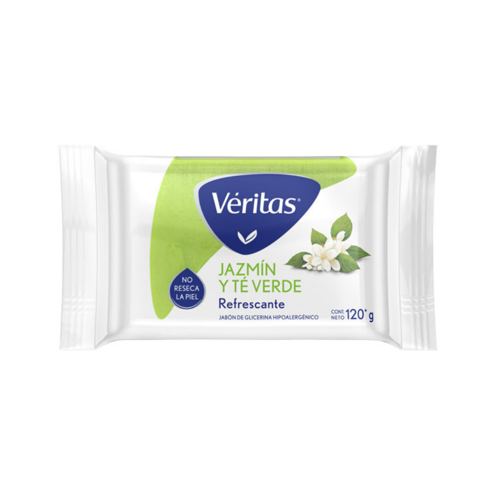 Jabón Veritas Glicerina Jazmín y Té Verde 120 gr