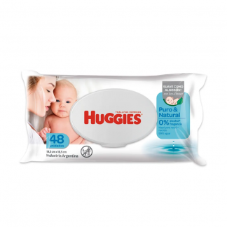 Toallas Húmedas Huggies Puro y Natural 48 unidades