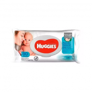 Toallas Húmedas Huggies Puro y Natural 80 unidades