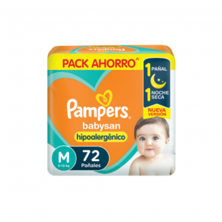 Pañal Pampers Babysan Ahorro M x 72 unidades