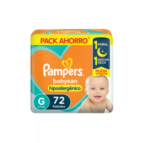 Pañal Pampers Babysan Ahorro G x 72 unidades