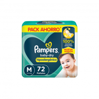 Pañal Pampers Babydry Ahorro M x 72 unidades