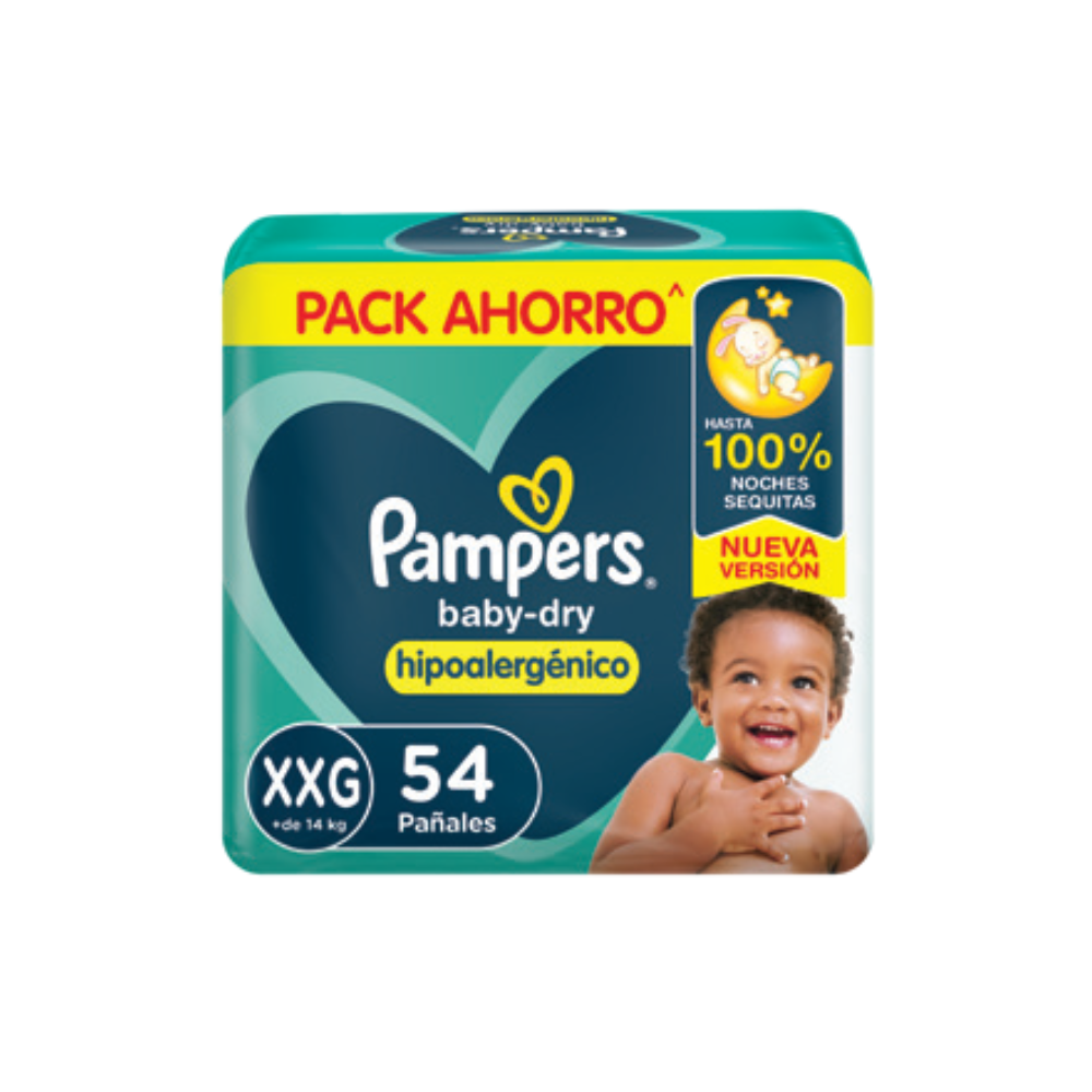 Pañal Pampers Babydry Ahorro XXG x 54 unidades