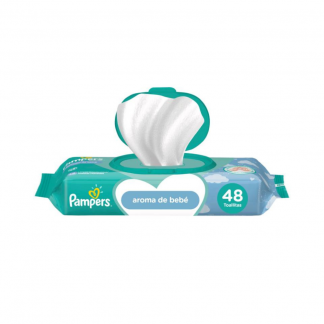 Toallas Húmedas Pampers C/Tapa Aroma Bebé 48 unidades