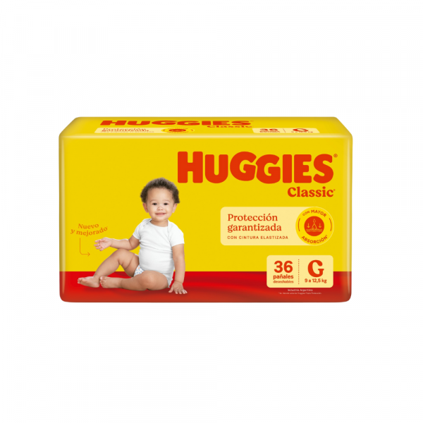 Pañal Huggies Classic Jumbo G x 36 unidades