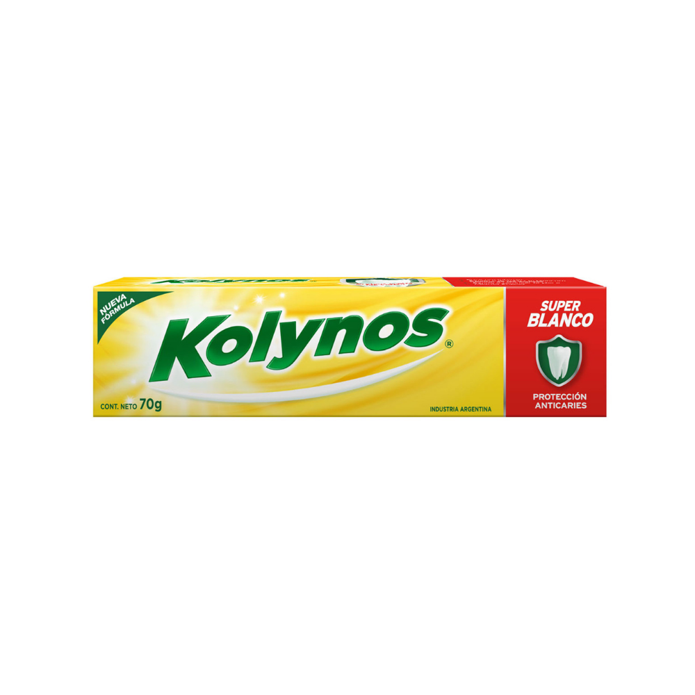 Crema Dental Kolynos Súper Blanco Amarilla 70 gr