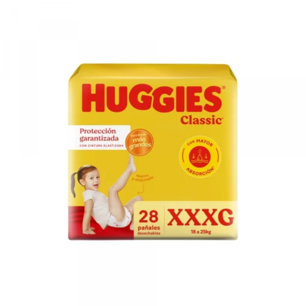 Pañal Huggies Classic Jumbo XXXG x 28 unidades