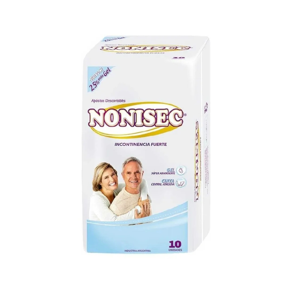 Apósitos Nonisec Incontinencia Fuerte 10 unidades