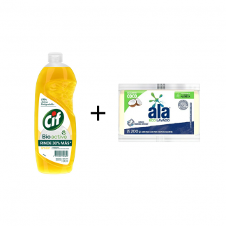 Promo Detergente Cif 1,25 lt Limón + Jabón Ala Barra 200 gr de Regalo