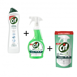 Promo Cif Crema 750 ml Original + Baño Gatillo 500 ml + Baño 450 ml DP de Regalo