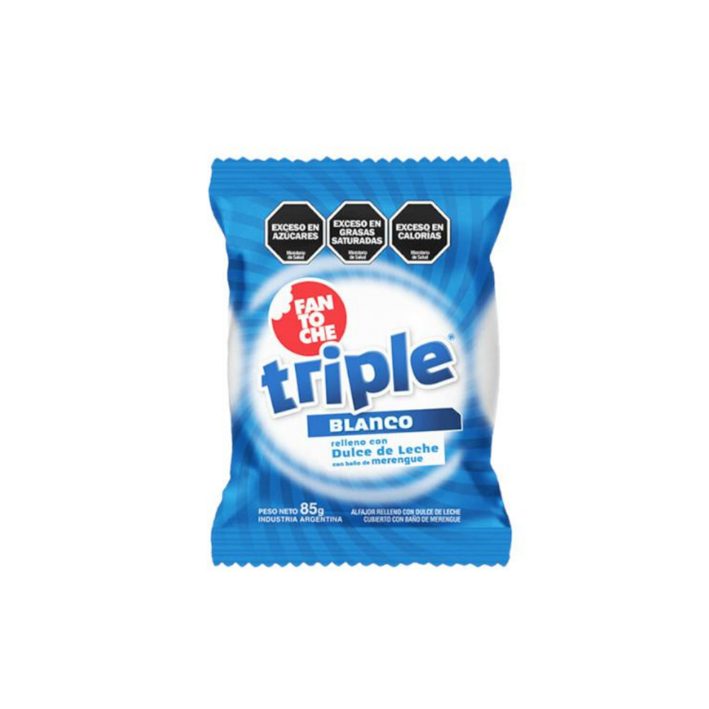 Alfajor Fantoche Triple Blanco 85 gr