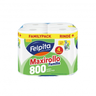 Rollo de Cocina Felpita Maxi Rollo Familiar 4 x 800 Paños
