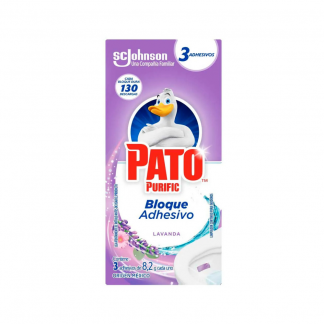 Pato Purific Bloque Adhesivo Lavanda 3 x 8.2 gr