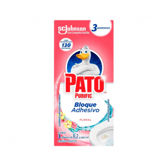 Pato Purific Bloque Adhesivo Floral Perfect 3 x 8.2 gr