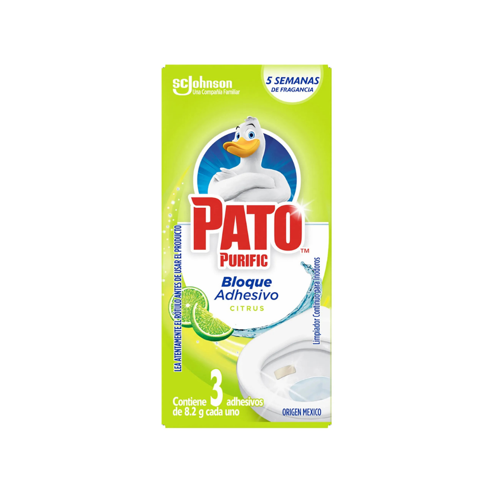 Pato Purific Bloque Adhesivo Citrus 3 x 8.2 gr