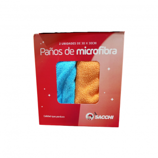 Paño Sacchi Microfibra 30x30 cm 2 un