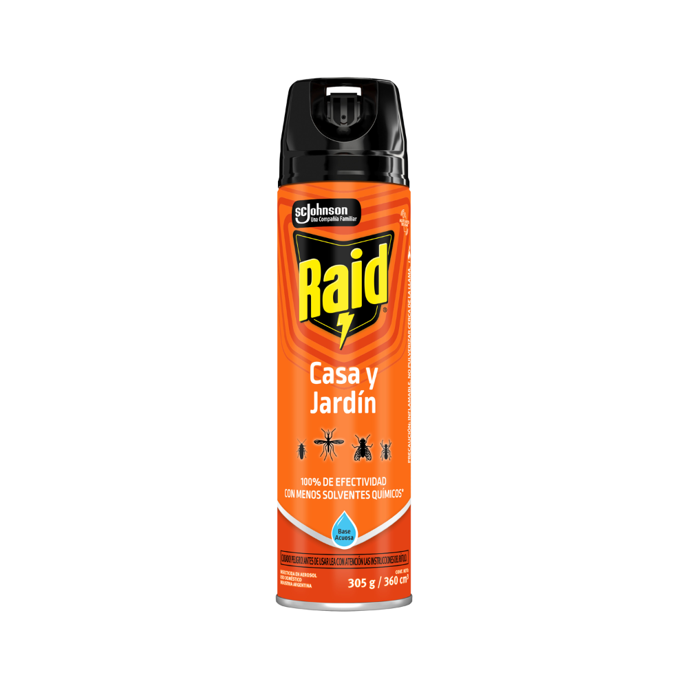 Insecticida Raid Casa y Jardín 380 ml