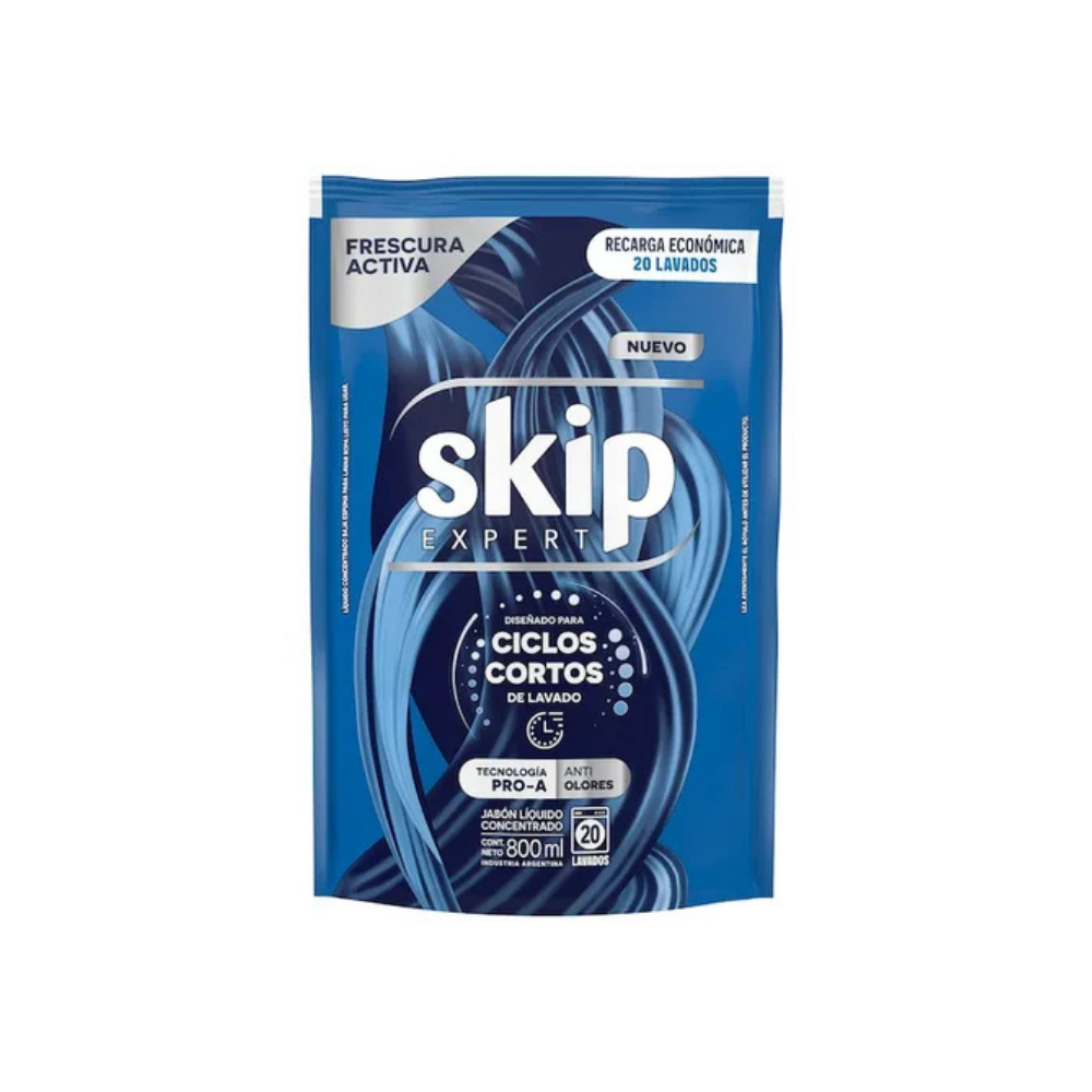 Jabón Skip Líquido Ciclo Corto Frescura Activa 800 ml DP