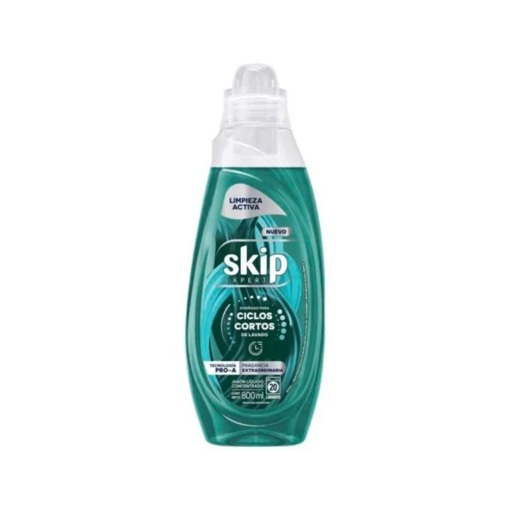 Jabón Skip Líquido Ciclo Corto Limpieza Activa 800 ml