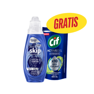 Jabón Skip Líquido Ciclo Corto Frescura Activa 800 ml