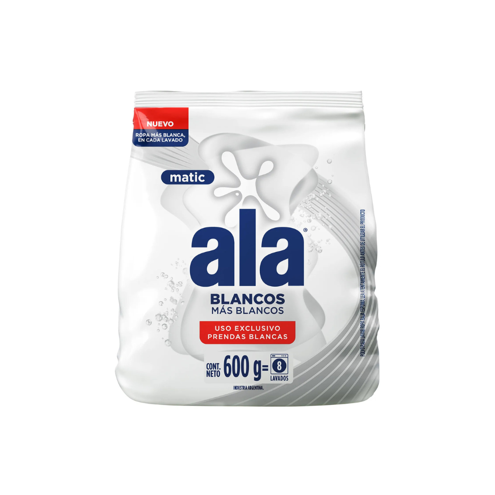 Jabón Ala Matic Más Blanco 600 gr