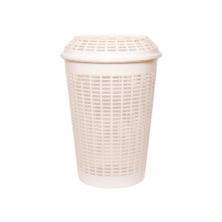 Cesto de Ropa Gemplast Redondo con Tapa Blanco