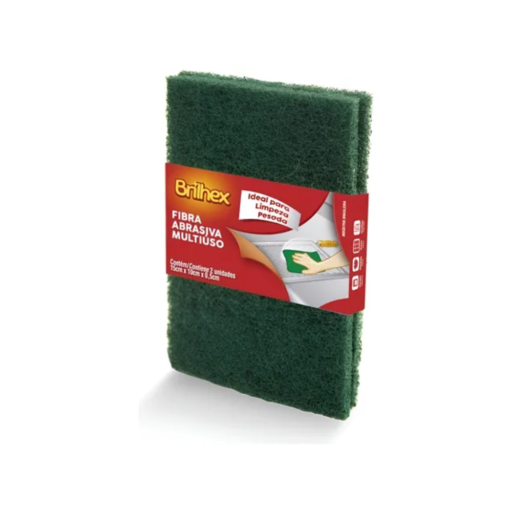 Esponja Brilhex Fibra Abrasiva Multiuso x 2 unidades