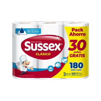 Rollo de Cocina Sussex Clásico 3 x 60 paños