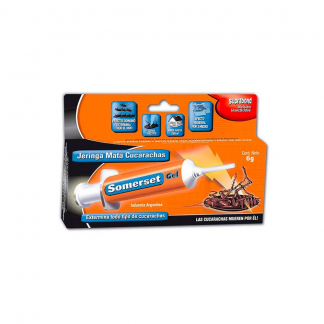 Insecticida Somerset Jeringa Mata Cucarachas en Gel 6 gr