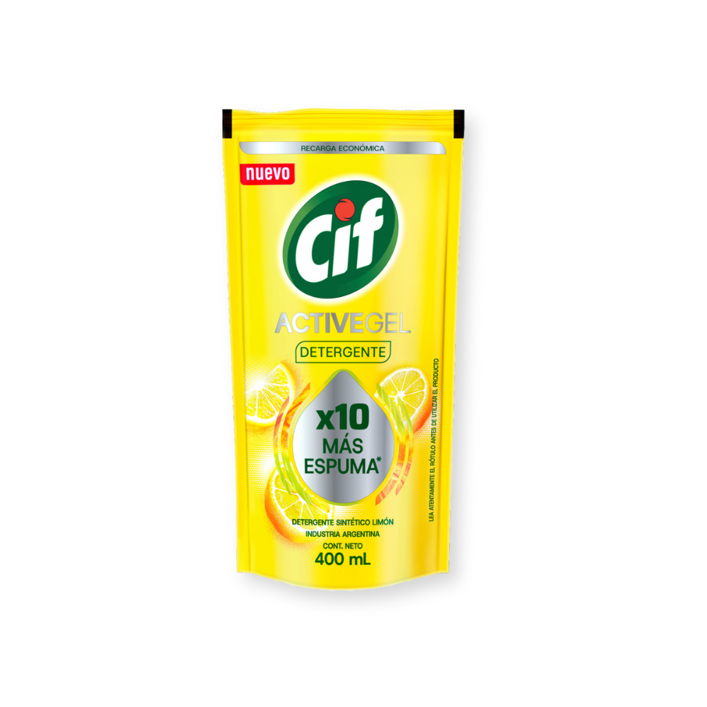 Detergente Cif Activegel Limón 400 ml DP