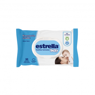 Toallas Húmedas Estrella c/Tapa Humectación 50 unidades