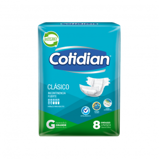 Pañal Cotidian Clásico G x 8 unidades