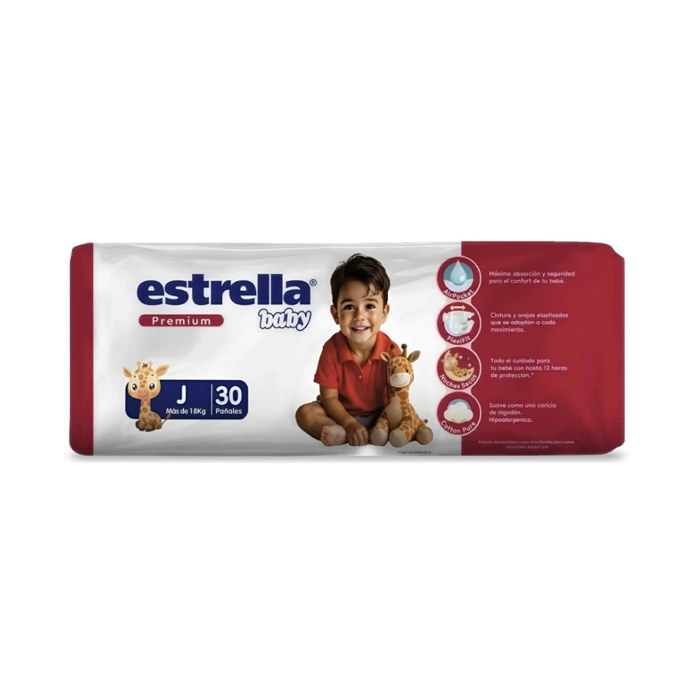Pañal Estrella Premium Hiper Junior x 30 unidades