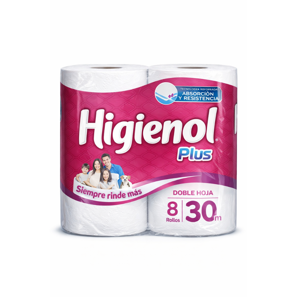 Papel Higienol DH Plus 8 x 30 mt