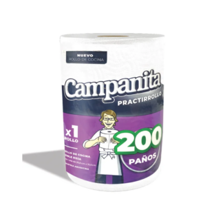 Rollo de Cocina Campanita Practirollo 1 x 200 paños
