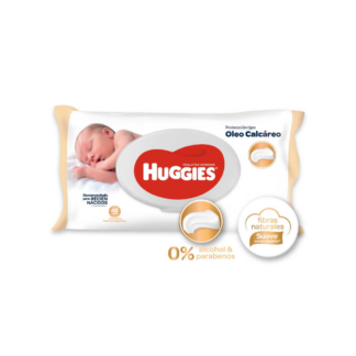 Toallas Húmedas Huggies con Óleo Calcáreo Fibra Natural 48 unidades