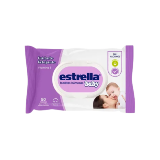 Toallas Húmedas Estrella con Tapa Cuidado Relajante 50 unidades