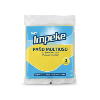 Paño Impeke Multiuso Amarillo 36 x 30 cm x 3 unidades