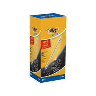 Lapicera Bic Cristal Fina Azul 50 unidades