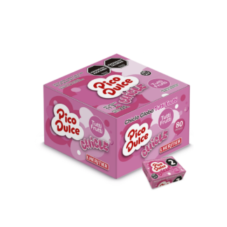 Chicle Pico Dulce Tutti Frutti 320 gr (80 unidades)