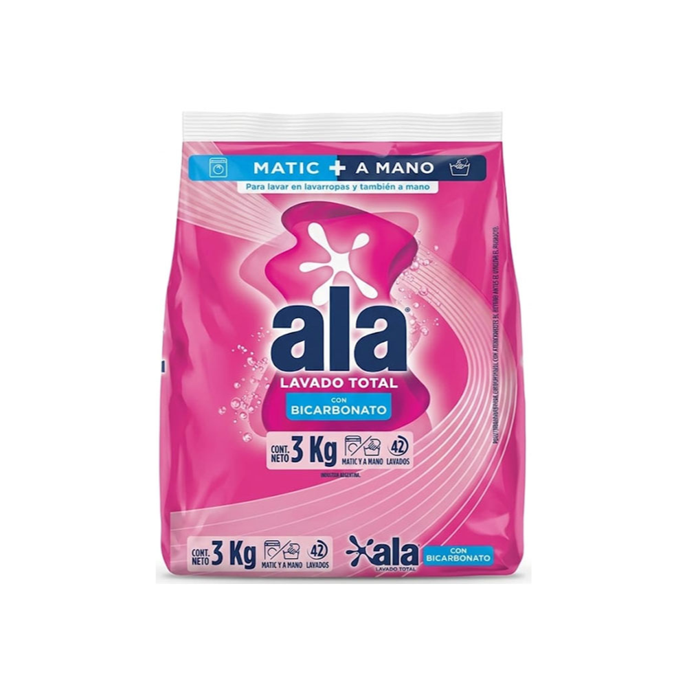 Jabón Ala Matic/A Mano con Bicarbonato 3 kg
