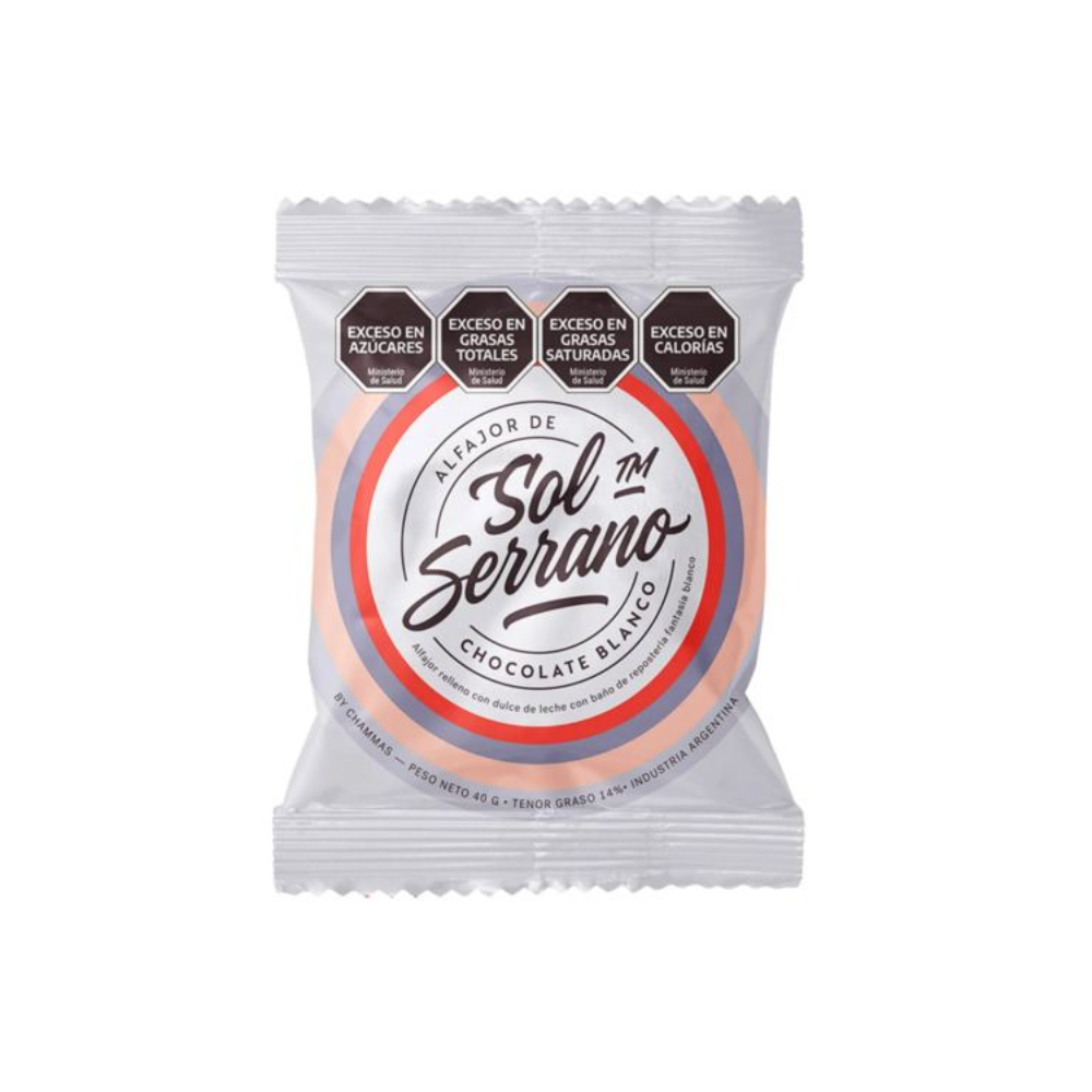 Alfajor Sol Serrano Chocolate Blanco 40 gr