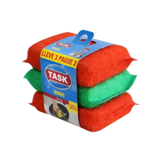 Esponja Task Limpieza Profunda Suave x 3 unidades