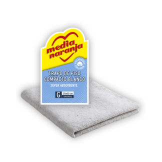 Trapo de Piso Media Naranja Compacto Blanco Grande