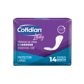 Protectores Cotidian Lady Largo 14 unidades