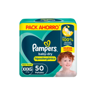 Pañal Pampers BabyDry Ahorro XXXG x 50 unidades