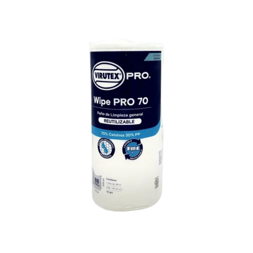 Paño Virutex Wipe Pro 70 Reutilizable x 88 hojas